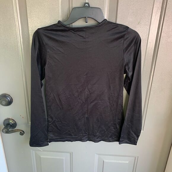 Cuddl Duds Black Long Sleeve Top size S - Picture 4 of 4